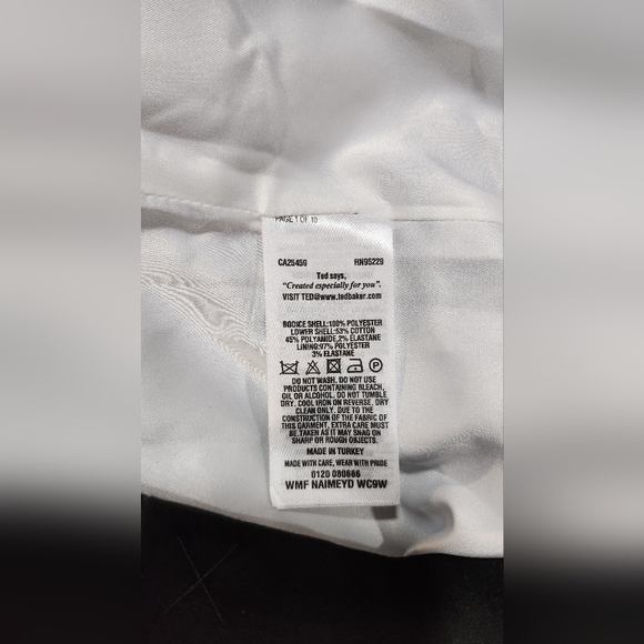 Nwot Derek Lam 10 Crosby Womens black and white keyhole pencil dress Sz 10 - Picture 7 of 8